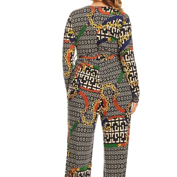 PLUS SIZE Printed Relax Fit Jumpsuit - Picture 4 of 4